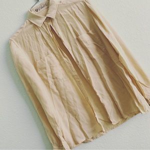 VINTAGE GUCCI 100% silk long sleeve button up blouse top shirt 40 pocket